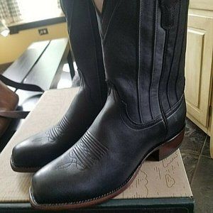 Tecovas Jackson Square Toe Boots, Black
